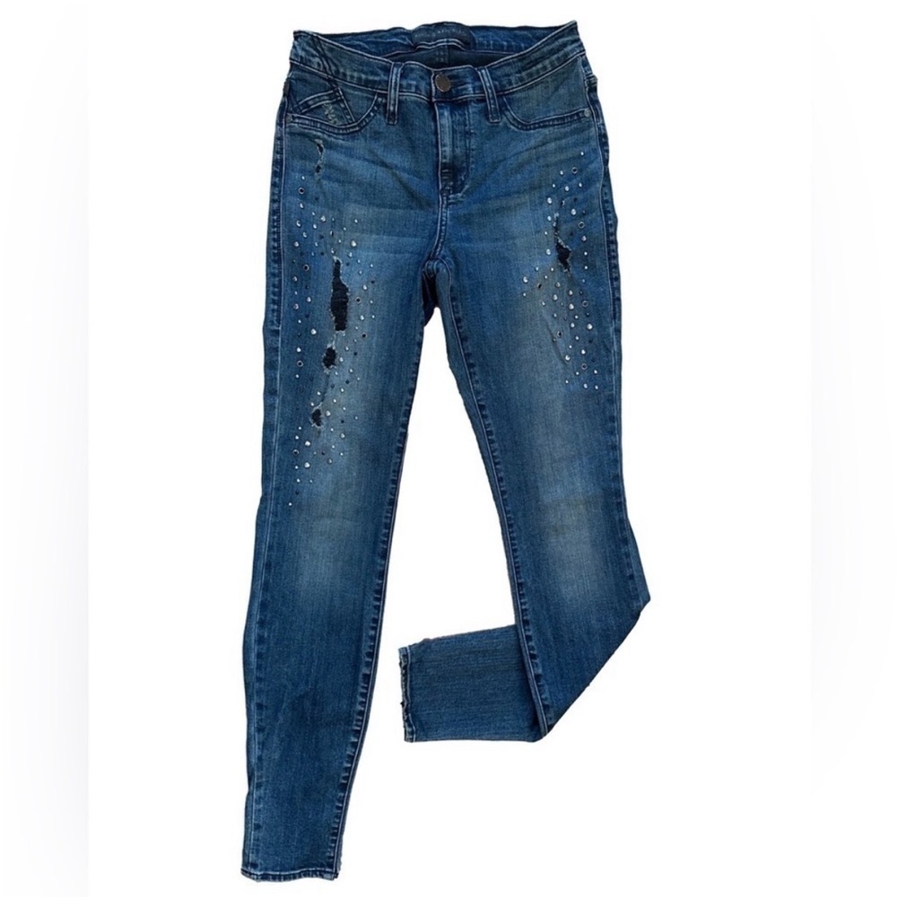 ROCK & REPUBLIC ✨ Kashmire Studded Skinny Jeans Size 4 Mid Rise 👖